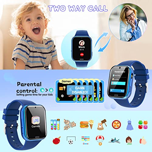Reloj Inteligente P/niños Iniupo Con Juegos-azul